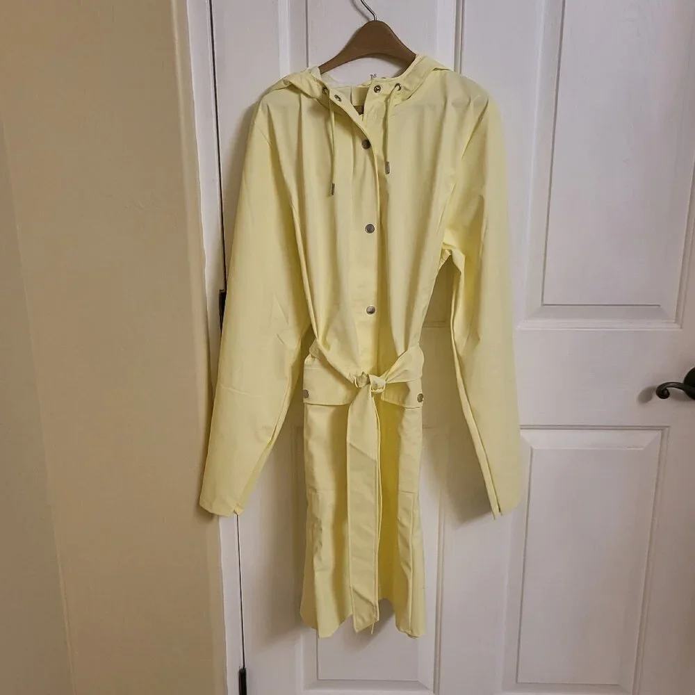 RAINS - Curve W Jacket Color (yellow) Size: Medium NWT - Picture 3 of 12